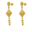22K Yellow Gold Beaded Necklace & Drop Earrings W/ Gold Honeycomb Design - Virani Jewelers