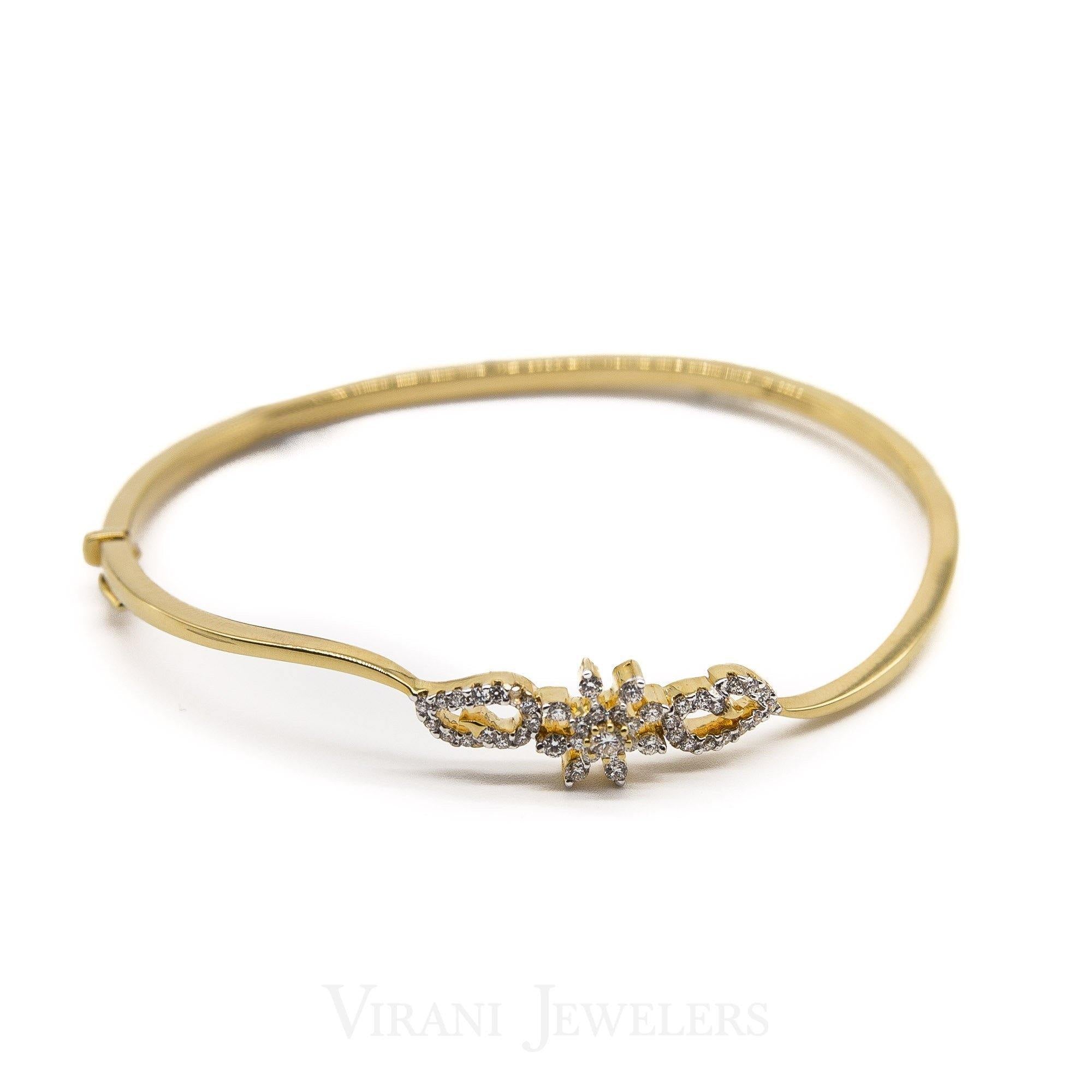 Vintage 18k Yellow Gold Chevron Link Diamond Line Bracelet 7 Inches –  Charlyn Jewels
