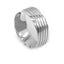 18K White Gold Band for Men W/ Striped Engravement - Virani Jewelers