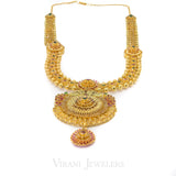 22K Gold Antique Necklace and Earrings Set - Virani Jewelers | 
Various strands configuration, created in gheru complete 22 karat gold, feature a staggering pen...