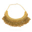 22K Yellow Gold Bohemian Chandelier Tassel Chain Necklace and Earrings Set