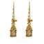 22K Yellow Gold Bohemian Chandelier Tassel Chain Necklace and Earrings Set