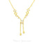 22K Multitone Gold Necklace and Earrings W/ Modern Abstract Design & 3 Tone Beads - Virani Jewelers