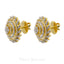 1.17CT Oceanic Diamond Stud Earrings Set in 18K Yellow Gold W/ Star Accents - Virani Jewelers