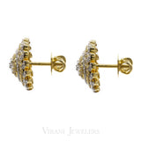 1.17CT Oceanic Diamond Stud Earrings Set in 18K Yellow Gold W/ Star Accents - Virani Jewelers | 1.17CT Oceanic Diamond Stud Earrings Set in 18K Yellow Gold W/ Star Accents for women. Geometirc ...
