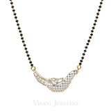 1.12 CT Diamond Pendant Mangalsutra Set in 18K Yellow Gold W/ Sultry Sled Design - Virani Jewelers | This is a 1.12ct Diamond Mangalsutra with a sultry sled design for women set in 18K yellow gold. ...