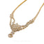 6.45CT Round Brilliant Diamond Necklace and Earrings Set in 18K Yellow Gold with Leaf Shape - Virani Jewelers