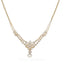 6.45CT Round Brilliant Diamond Necklace and Earrings Set in 18K Yellow Gold with Leaf Shape - Virani Jewelers