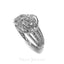 1.01CT Double Frame Diamond Engagement Ring Set in 14K White Gold - Virani Jewelers