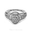 1.01CT Double Frame Diamond Engagement Ring Set in 14K White Gold - Virani Jewelers