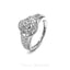 1.01CT Double Frame Diamond Engagement Ring Set in 14K White Gold - Virani Jewelers