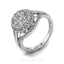 0.89CT Double Circle Frame Diamond Engagement Ring Set in 14K White Gold - Virani Jewelers