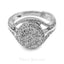 0.89CT Double Circle Frame Diamond Engagement Ring Set in 14K White Gold - Virani Jewelers