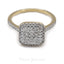 0.56CT Double SquareFrame Diamond Ring Set In 14K Yellow Gold - Virani Jewelers
