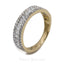1CT Round Brilliant Diamond RIng Set in 14K Yellow Gold W/ Semi Circle Diamond Accents - Virani Jewelers