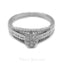 0.49CT Clustered Halo Diamond Ring Set in 14K White Gold - Virani Jewelers