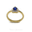 Heart Shaped Sapphire Ring Set in 14K Yellow Gold W/ 0.11CT Diamonds
