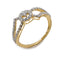 0.35CT Diamond Ring Set in 18K Yellow Gold W/ Asymmetric Baguettes - Virani Jewelers