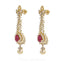 22.14 CT VVS Diamond Bridal Choker Necklace & Earrings Set, W/ Ruby & Pearl Accents - Virani Jewelers