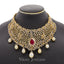 22.14 CT VVS Diamond Bridal Choker Necklace & Earrings Set, W/ Ruby & Pearl Accents - Virani Jewelers