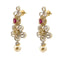 5.8CT Diamond Asymmetric Necklace and Earrings Set In 18K Yellow Gold W/ Pearl & Ruby Accent - Virani Jewelers