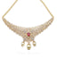 18K Yellow Gold Diamond Bridal Necklace & Earrings Set W/ 8.17ct Diamonds, Rubies & Pearls - Virani Jewelers