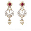 18K Yellow Gold Diamond Bridal Necklace & Earrings Set W/ 8.17ct Diamonds, Rubies & Pearls - Virani Jewelers