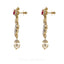 18K Yellow Gold Diamond Bridal Necklace & Earrings Set W/ 8.17ct Diamonds, Rubies & Pearls - Virani Jewelers