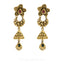 22K Yellow Gold Necklace Choker and Earrings Set W/ Kundan, Emerald & Ruby Gems
