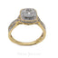 0.4CT Diamond Halo Ring Set in 14K Yellow Gold W/ Crossover Baguettes - Virani Jewelers