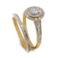 0.33CT Diamond Halo Engagement & Wedding Ring in 14K Yellow Gold, Set of 2 - Virani Jewelers
