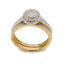 0.33CT Diamond Halo Engagement & Wedding Ring in 14K Yellow Gold, Set of 2 - Virani Jewelers