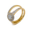 0.33CT Diamond Halo Engagement & Wedding Ring in 14K Yellow Gold, Set of 2 - Virani Jewelers