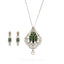5.83 CT VVS Diamond Peacock Pendant and Earrings Set in 18K Gold
