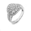 1.31CT Brilliant Engagement Diamond Ring Set in 14K White Gold W/ Round Frame - Virani Jewelers