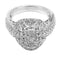 1.31CT Brilliant Engagement Diamond Ring Set in 14K White Gold W/ Round Frame - Virani Jewelers