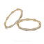 3.84CT Diamond Bangles in 18K Yellow Gold W/Geometric Design, Set of 2