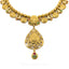 22K Antique Gold Charm Necklac & Drop Earrings Set W/ Ruby, Emerald, and Kundan Stones - Virani Jewelers