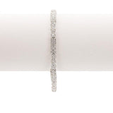 4.03CT Diamond Modern Tennis Bracelet Set in 18K White Gold W/ Fold Over Closure - Virani Jewelers | Modern 4.03CT Diamond Tennis Bracelet set in 18K White Gold with Fold Over Closure for women. Thi...