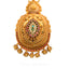 22K Antique Gold Finish Drop Necklace W/Kundans, Ruby, & Emerald Stones - Virani Jewelers