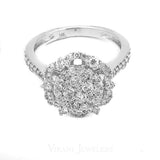 14K White Gold Diamond Ring - Virani Jewelers | This is a stunning 14K white gold diamond cluster ring. Contact us for sizing and more. For more ...