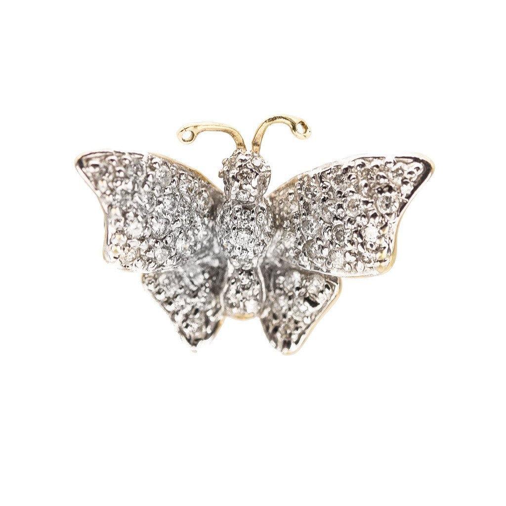 1.04CT Diamond Butterfly Pendant Set In 18K Yellow Gold - Virani Jewelers | 1.04CT Diamond Butterfly Pendant Set In 18K Yellow Gold for women. Stunning gold butterfly pendan...