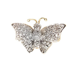 1.04CT Diamond Butterfly Pendant Set In 18K Yellow Gold - Virani Jewelers