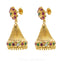 22K Yellow Gold Emerald & Ruby Jhumki Drop Earrings - Virani Jewelers