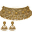 22K Yellow Gold Antique Choker Necklace Set (83.5gm)