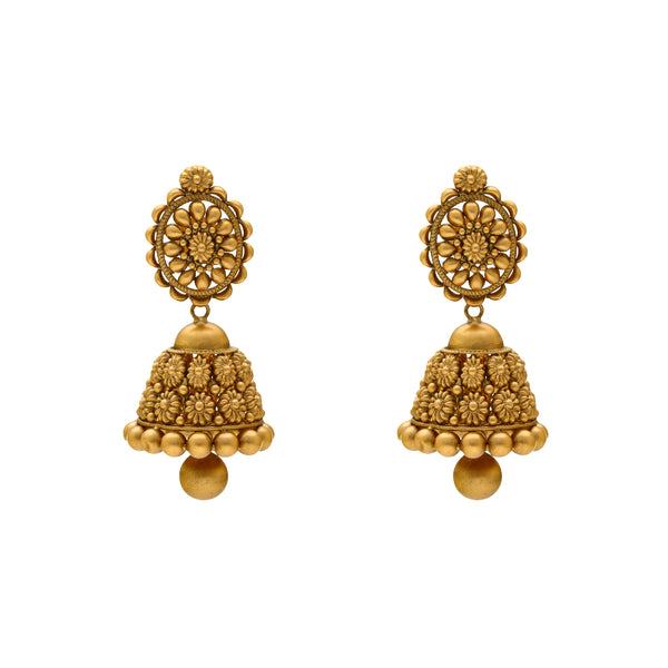 22K Yellow Gold Antique Necklace Set (77gm) | 


The beauty of this 22k gold Indian jewelry set lies within the rich assortment of cultural det...