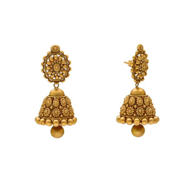 22K Yellow Gold Antique Necklace Set (77gm) | 


The beauty of this 22k gold Indian jewelry set lies within the rich assortment of cultural det...