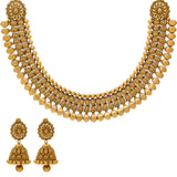 22K Yellow Gold Antique Necklace Set (77gm) | 


The beauty of this 22k gold Indian jewelry set lies within the rich assortment of cultural det...