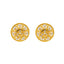 22K Yellow & White Gold Beaded Stud Earring w/ Necklace Set