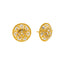 22K Yellow & White Gold Beaded Stud Earring w/ Necklace Set